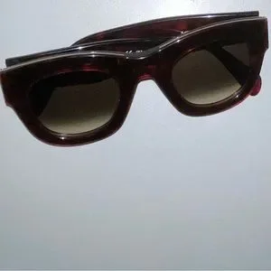Celine Sunglasses (Havana/Red/Gold) Triomphe XL 01 Sunglasses in Acetate - RED HAVANA | CELINE main image 4